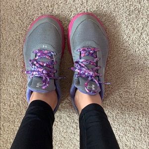 Purple/Pink/Gray Galaxy Laced Sneakers